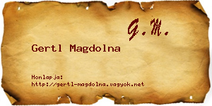 Gertl Magdolna névjegykártya
